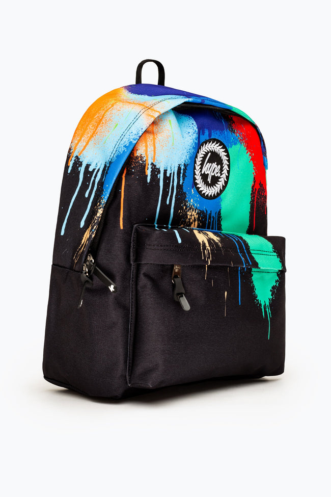 HYPE MULTI COLOURED GRAFFITI DRIP BACKPACK