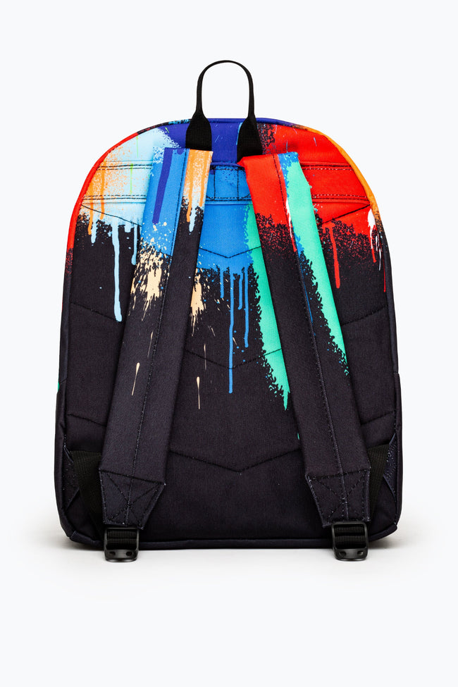 HYPE MULTI COLOURED GRAFFITI DRIP BACKPACK