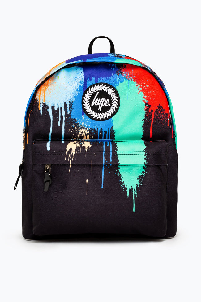 HYPE MULTI COLOURED GRAFFITI DRIP BACKPACK