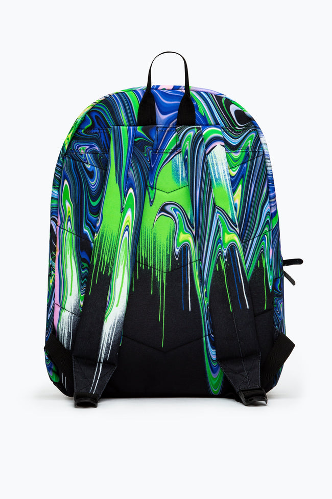 HYPE BLUE & GREEN MARBLE DRIP BACKPACK