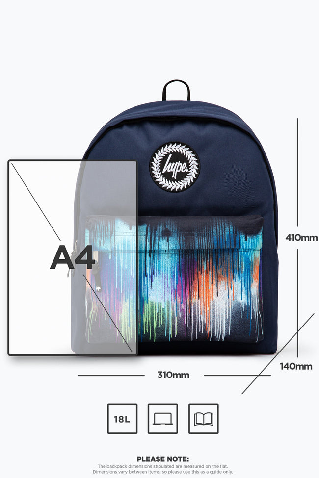 HYPE MULTI COLOURED POCKET DRIP BACKPACK