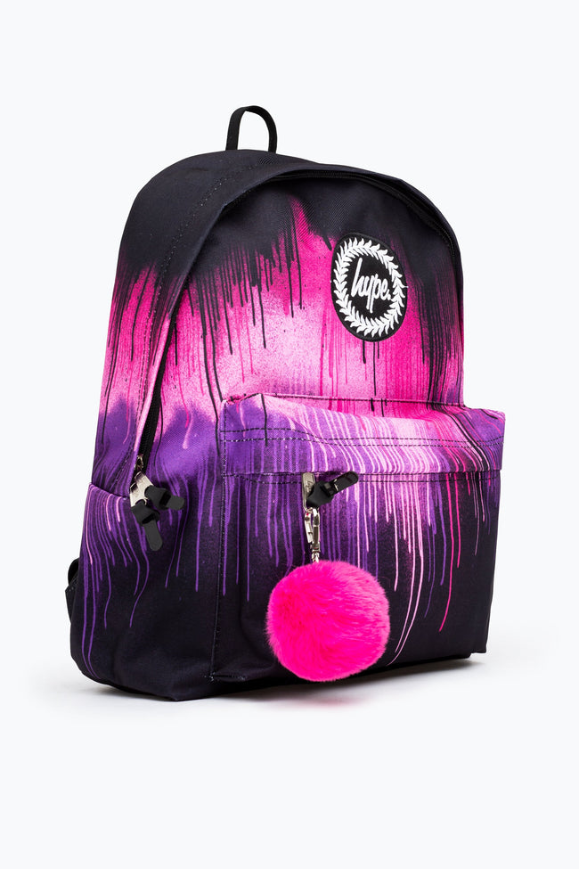 HYPE PURPLE & PINK DRIP BACKPACK