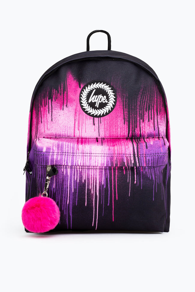 HYPE PURPLE & PINK DRIP BACKPACK