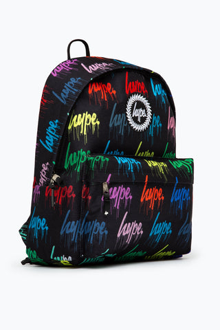 HYPE MULTI COLOURED WALL GRAFFITI DRIP BACKPACK