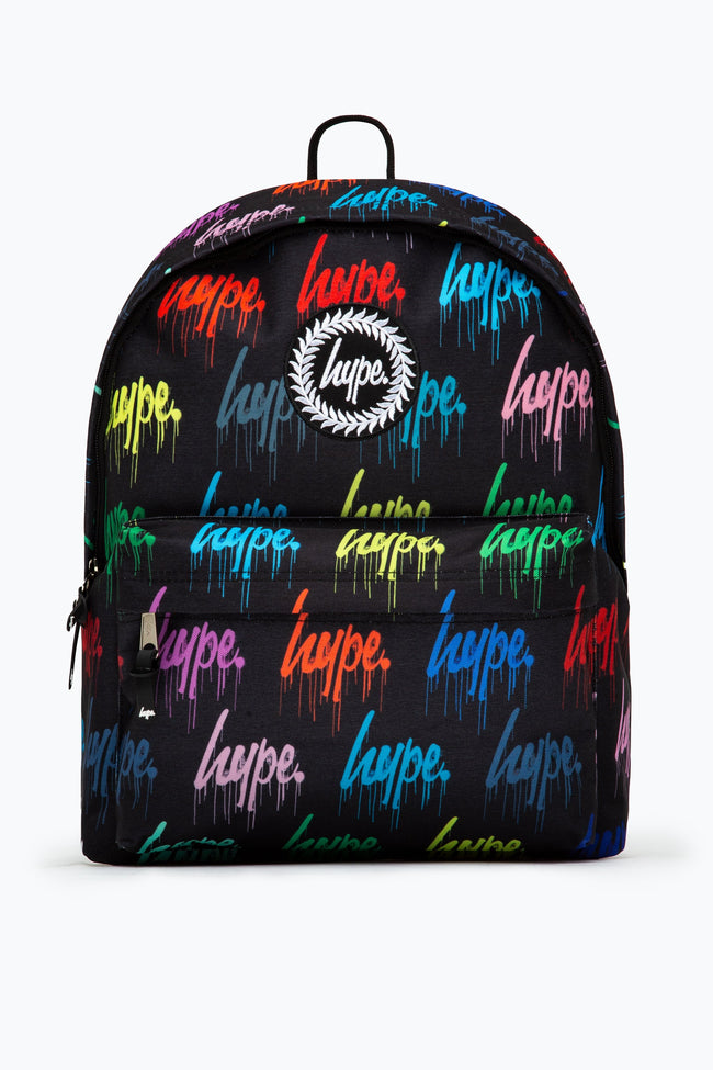 HYPE MULTI COLOURED WALL GRAFFITI DRIP BACKPACK