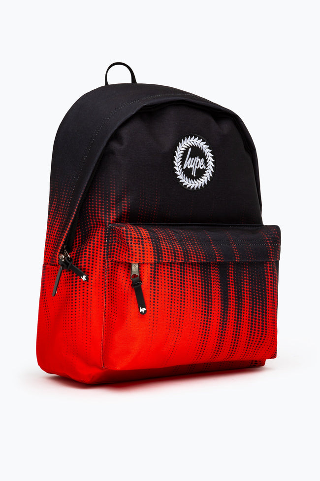 HYPE RED & BLACK HALF TONE FADE BACKPACK