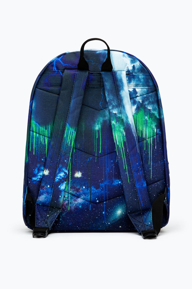 HYPE BLUE & GREEN LIGHTNING DRIP BACKPACK