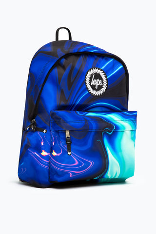 HYPE TEAL & BLUE MARBLE TWIRL BACKPACK