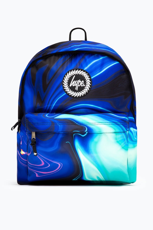 HYPE TEAL & BLUE MARBLE TWIRL BACKPACK