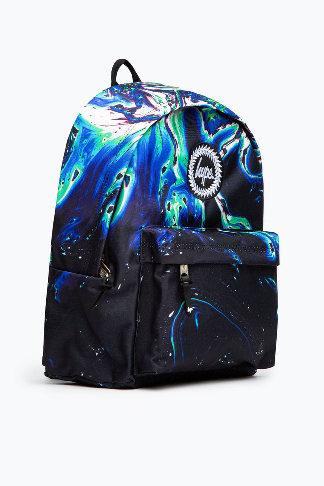 HYPE BLUE & GREEN OUT OF SPACE MARBLE BACKPACK