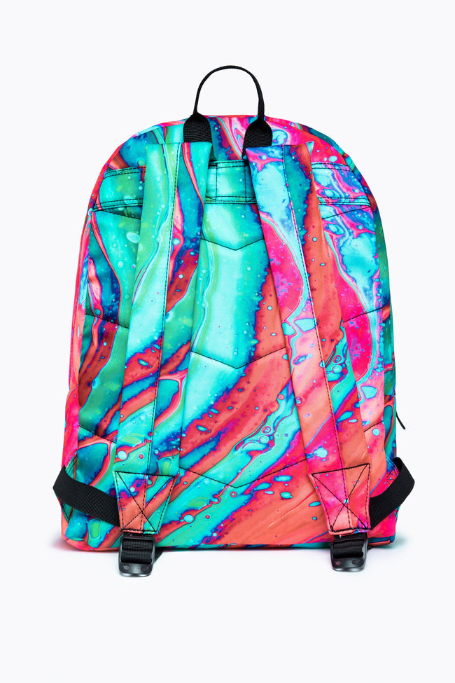 HYPE ORANGE & GREEN OUT OF SPACE MARBLE BACKPACK