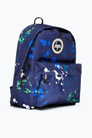 HYPE BLUE GREEN WHITE LARGE SPLAT BACKPACK