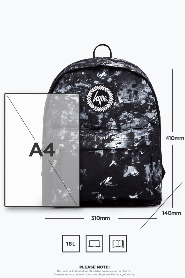 HYPE MONO GRUNGE PAINT BACKPACK