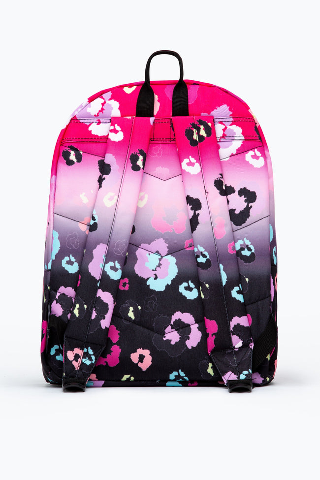 HYPE BLACK & PINK GRADIENT LEOPARD BACKPACK