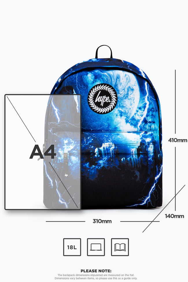 HYPE BLUE GALAXY LIGHTNING BACKPACK