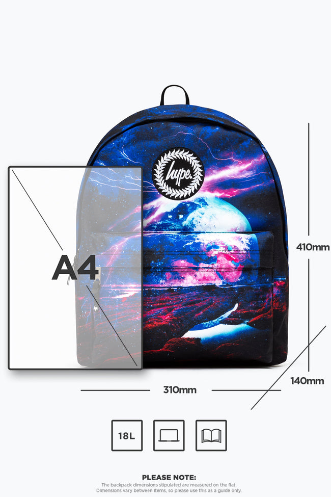 HYPE BLUE & PURPLE GALAXY SPACE BACKPACK