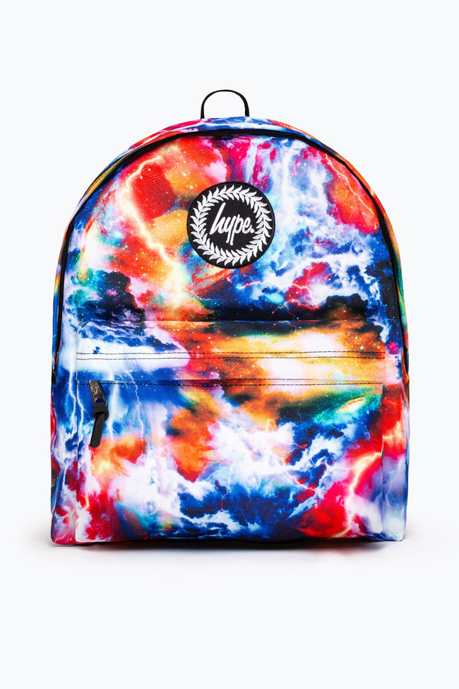 HYPE BLUE & ORANGE LIGHTNING GALAXY BACKPACK