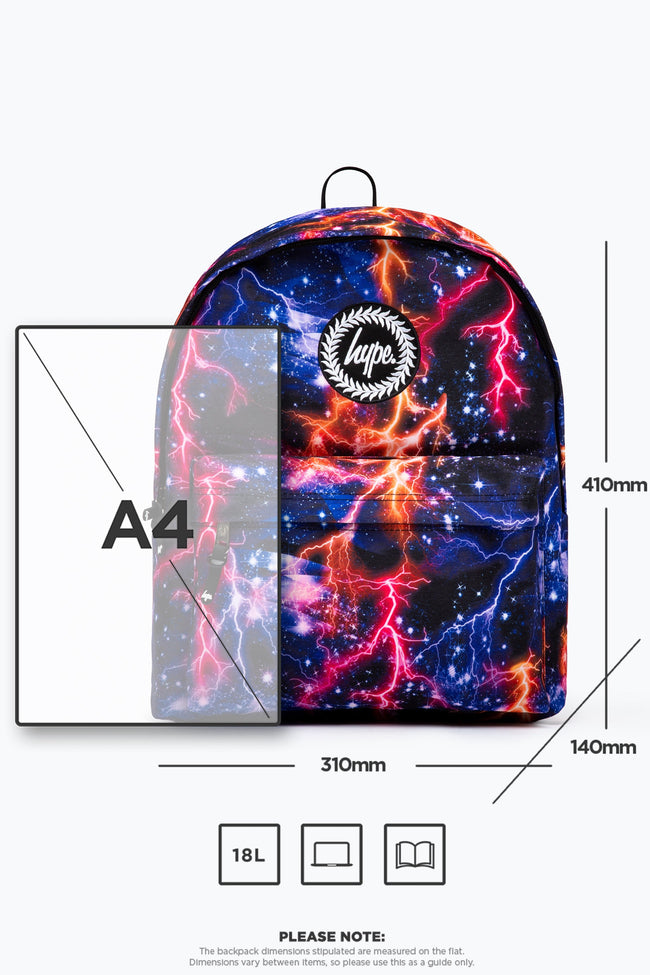 HYPE PURPLE & ORANGE LIGHTNING BACKPACK