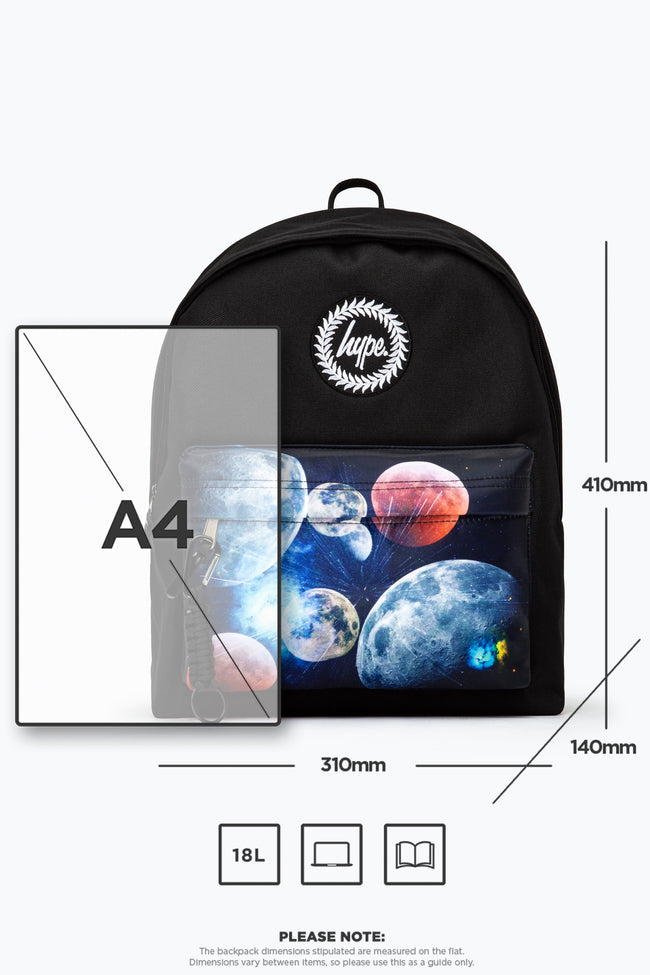 HYPE BLACK PLANET POCKET BACKPACK