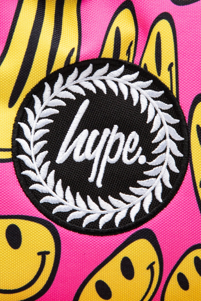 HYPE PINK & YELLOW HAPPY FACE BACKPACK