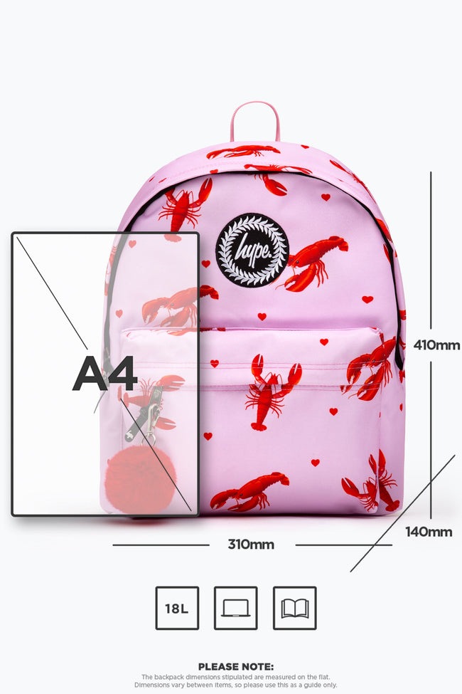 HYPE PINK & RED LOBSTER BACKPACK