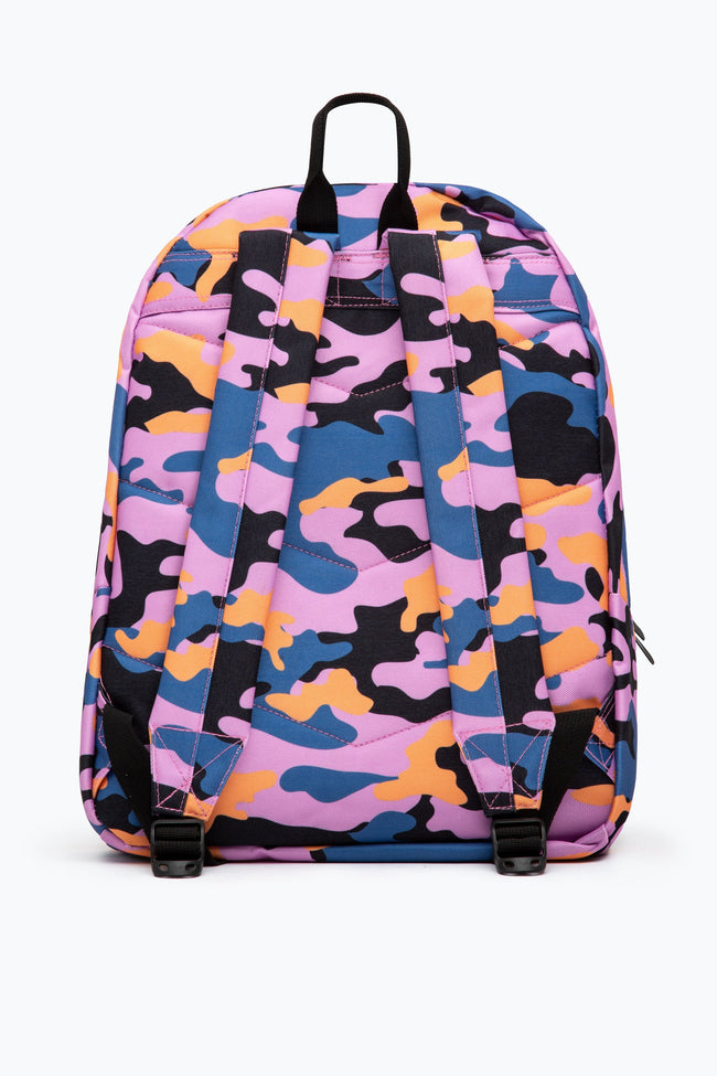 HYPE PURPLE & ORANGE CAMO BACKPACK