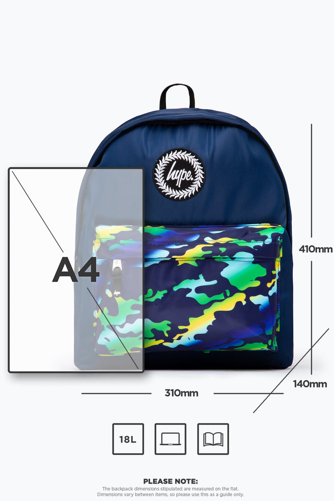 HYPE NAVY WITH CAMO GRADIENTS BACKPACK