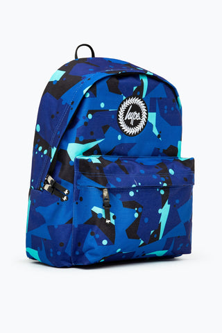 HYPE BLUE & TEAL GEO CAMO BACKPACK