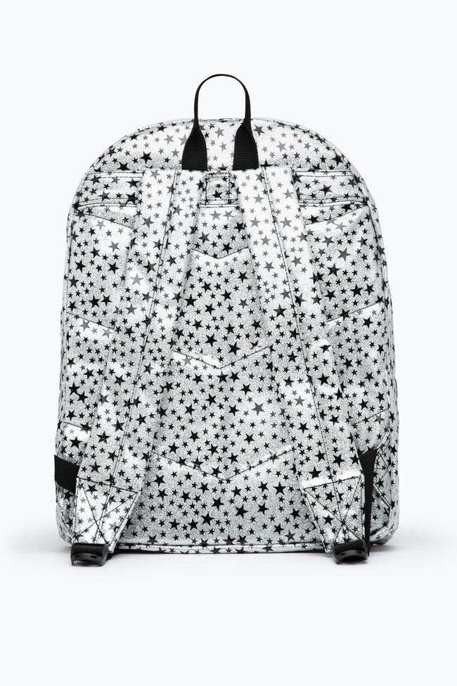 HYPE SILVER GLITTER STAR BACKPACK