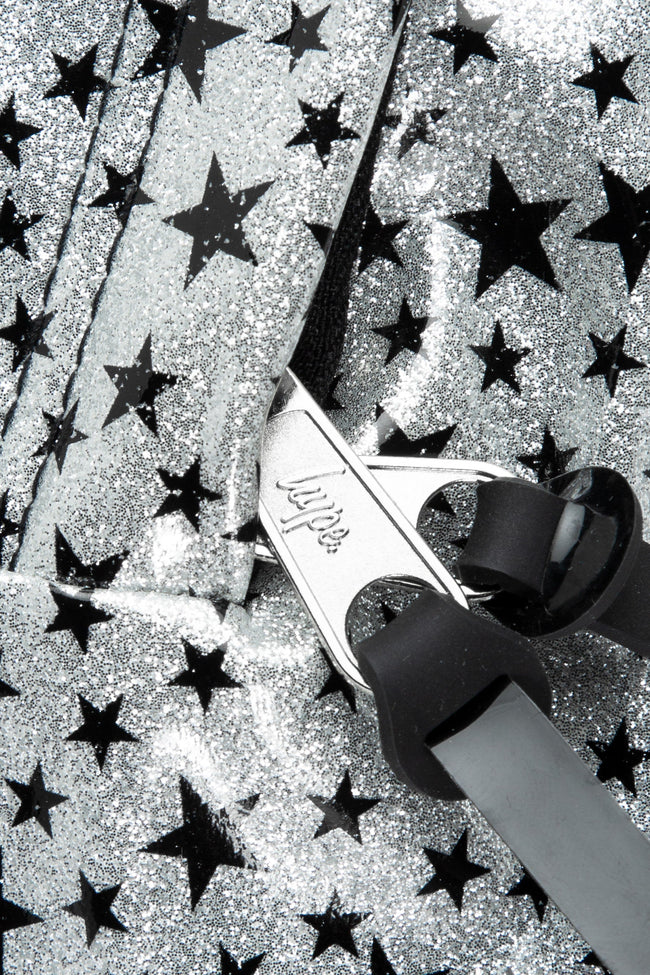 HYPE SILVER GLITTER STAR BACKPACK