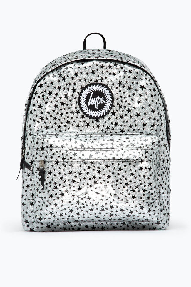 HYPE SILVER GLITTER STAR BACKPACK