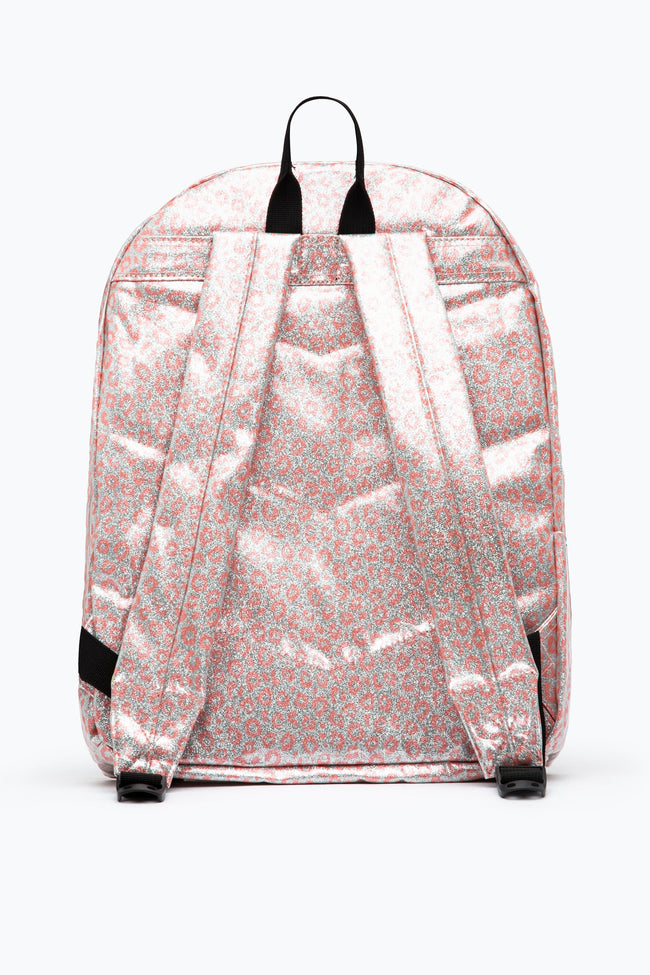 HYPE SILVER GLITTER PINK LEOPARD BACKPACK