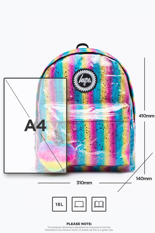 HYPE PASTEL RAINBOW GRADIENT GLOSS BACKPACK