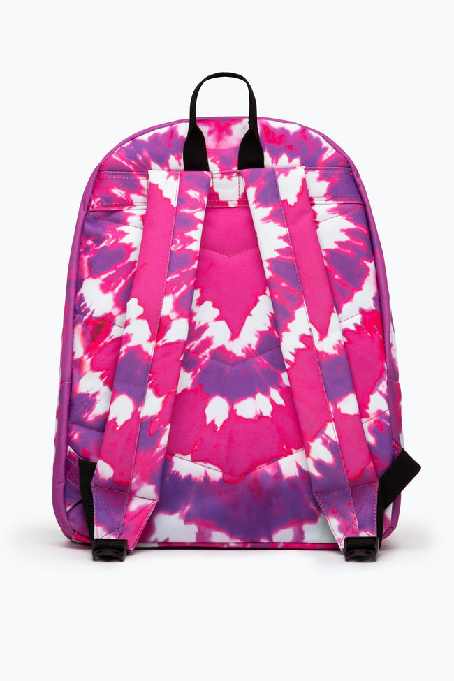 HYPE PINK HEART HIPPY TIE DYE BACKPACK