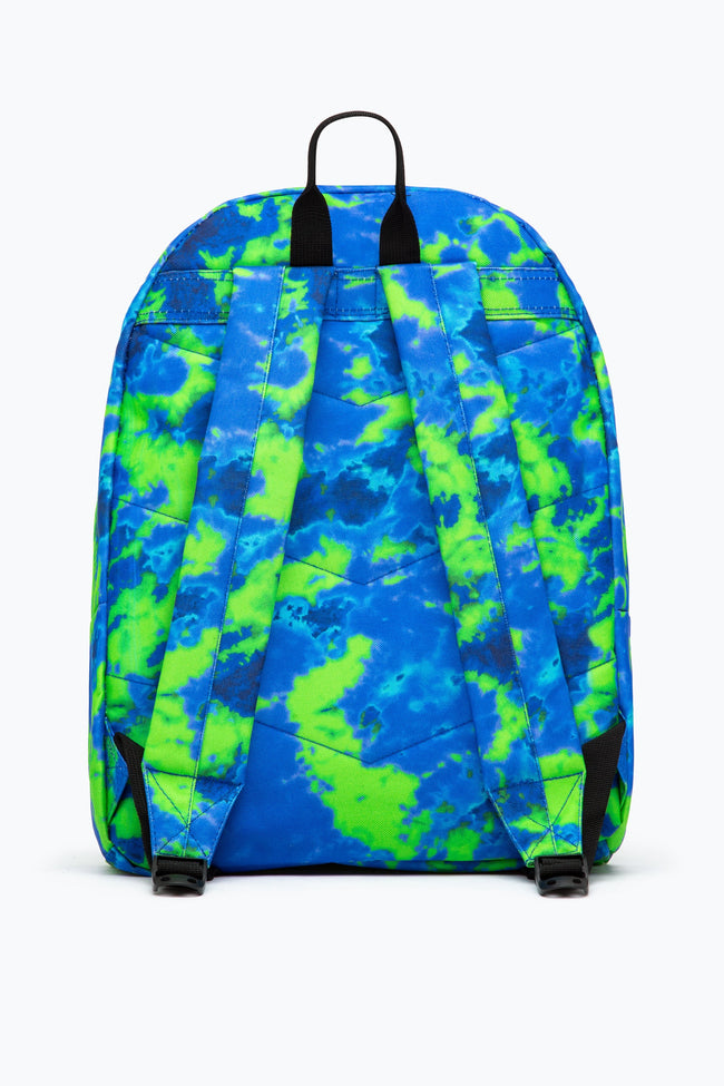 HYPE GREEN & PETROL BLUE TIE DYE BACKPACK