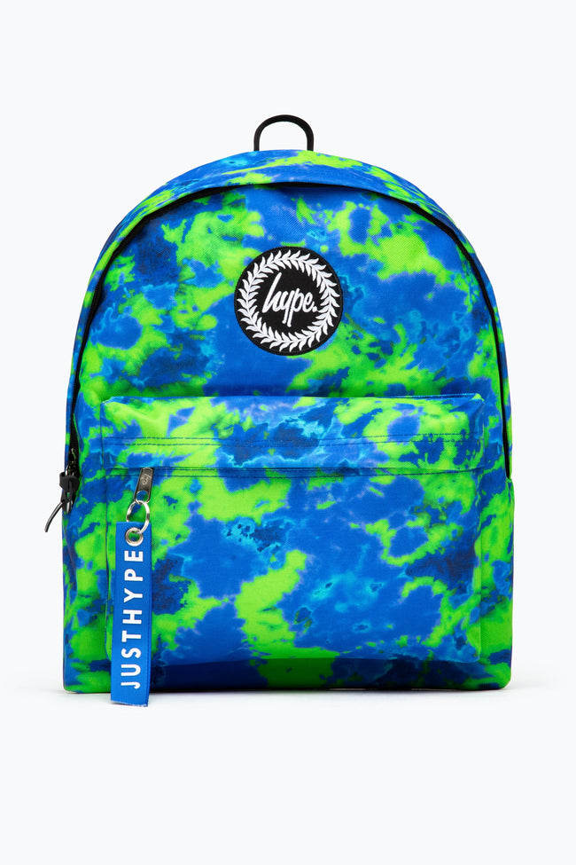 HYPE GREEN & PETROL BLUE TIE DYE BACKPACK