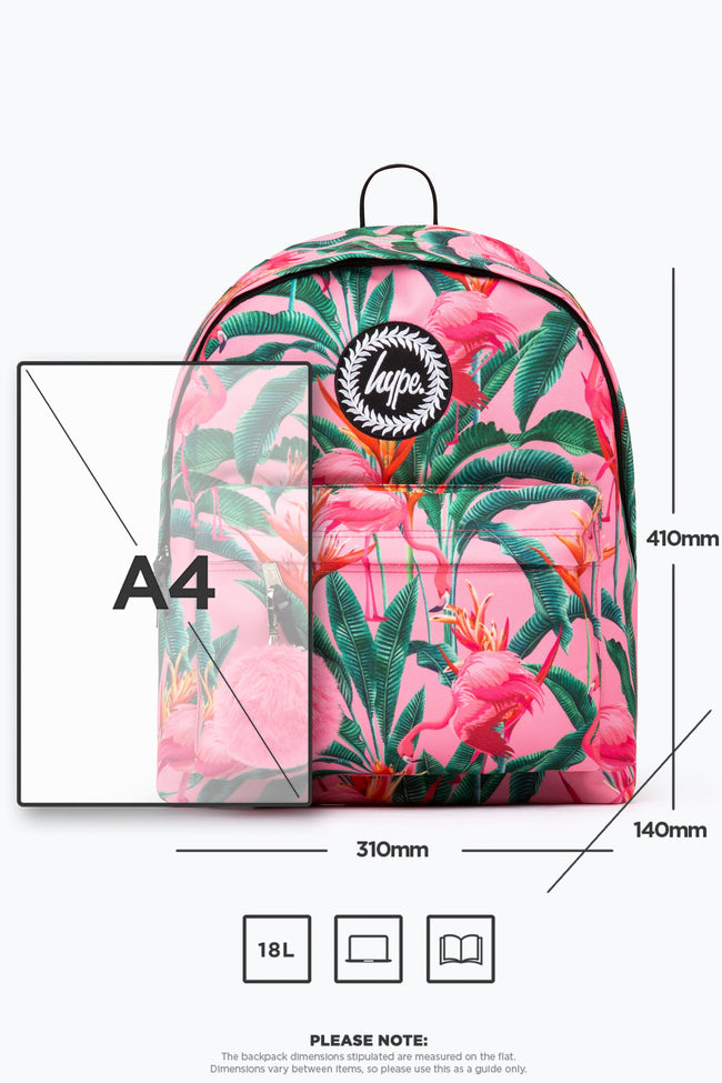 HYPE PINK FLAMINGO RAINFOREST BACKPACK