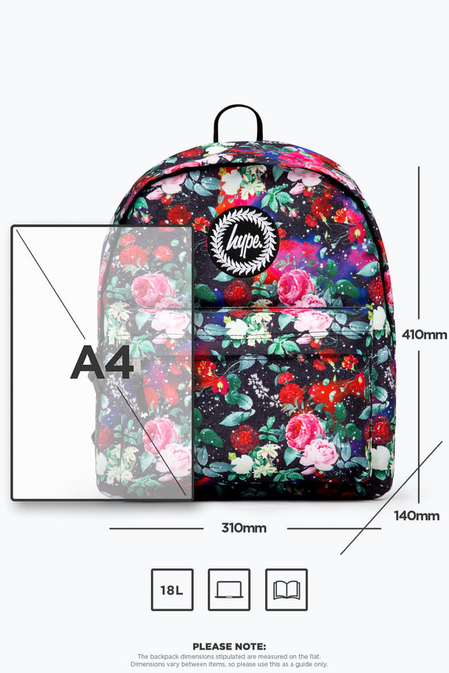 HYPE PINK & BLUE ROSE SPACE BACKPACK