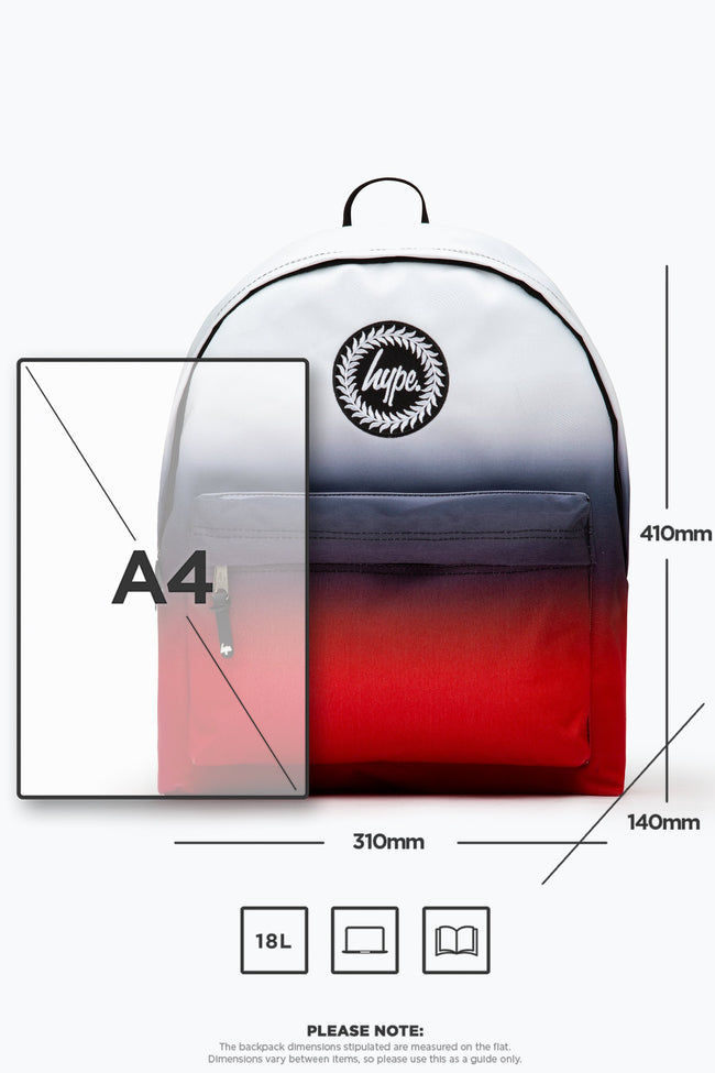 HYPE BLACK & RED GRADIENT BACKPACK