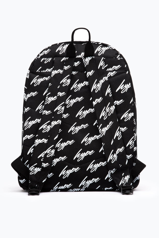 HYPE BLACK & WHITE SCRIBBLE LOGO BACKPACK