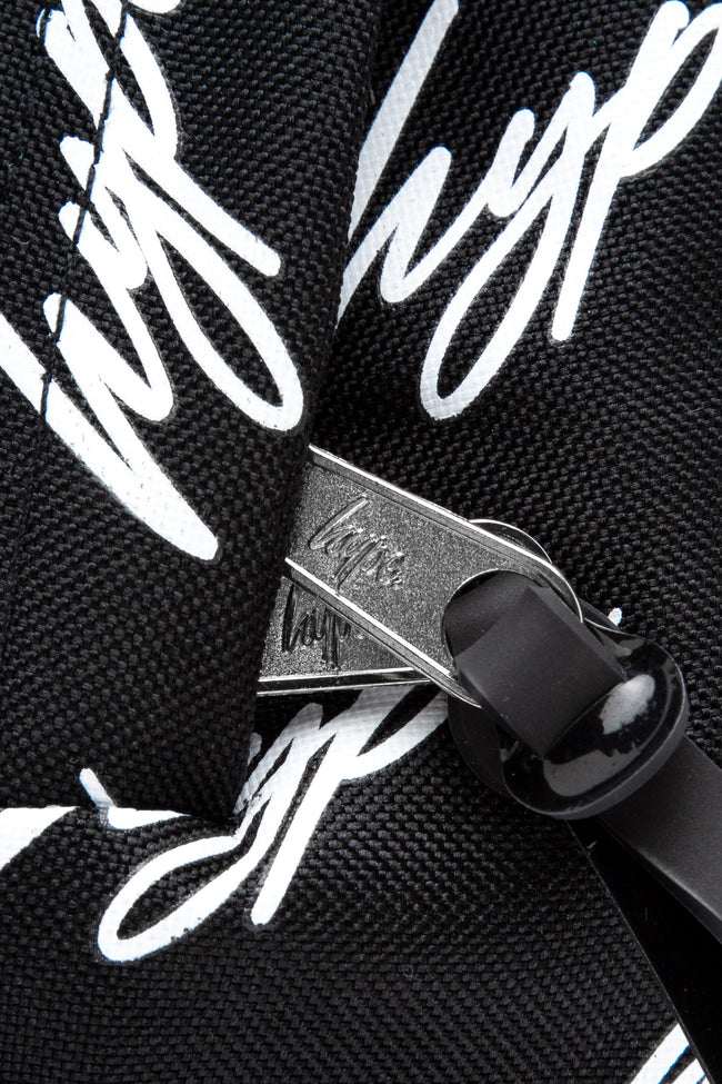 HYPE BLACK & WHITE SCRIBBLE LOGO BACKPACK