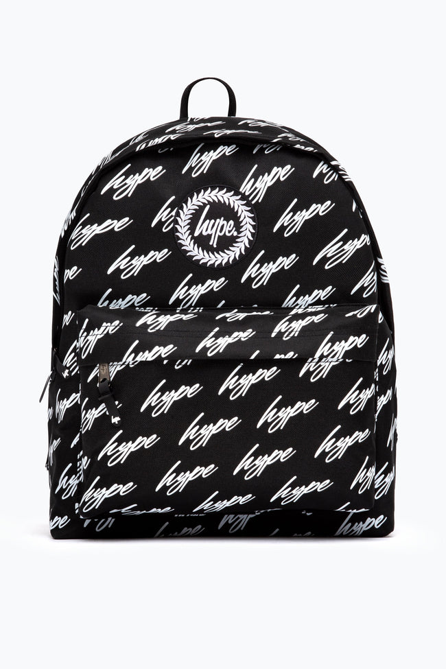 HYPE BLACK & WHITE SCRIBBLE LOGO BACKPACK