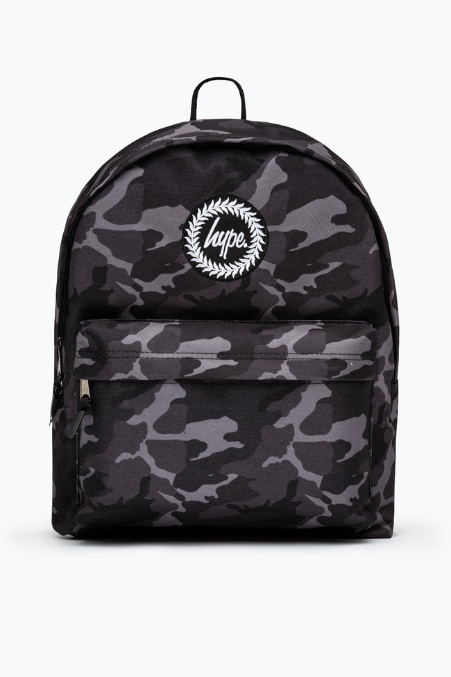 HYPE BLACK & GREY MONO CAMO BACKPACK