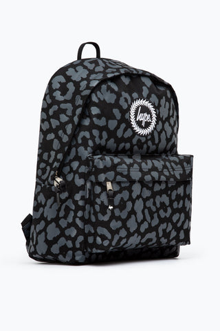 HYPE GREY LEOPARD BACKPACK