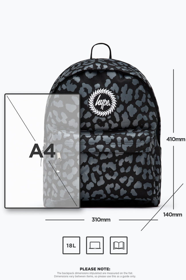 HYPE GREY LEOPARD BACKPACK