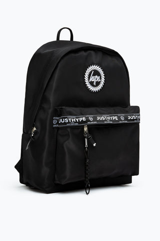 HYPE BLACK BRANDED BACKPACK