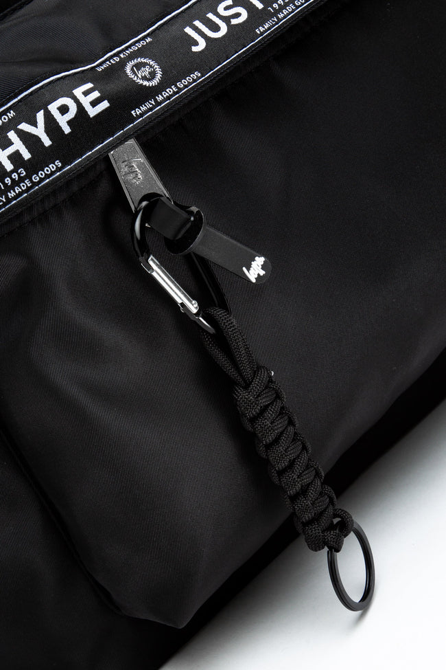 HYPE BLACK BRANDED BACKPACK