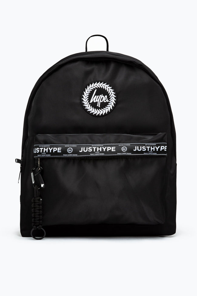 HYPE BLACK BRANDED BACKPACK