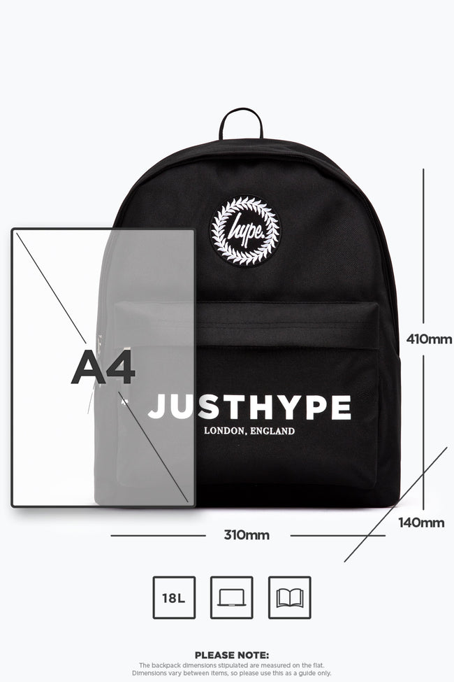 HYPE BLACK LOGO BACKPACK