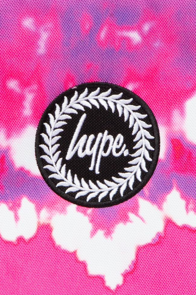 HYPE PINK HEART HIPPY TIE DYE TOTE BAG